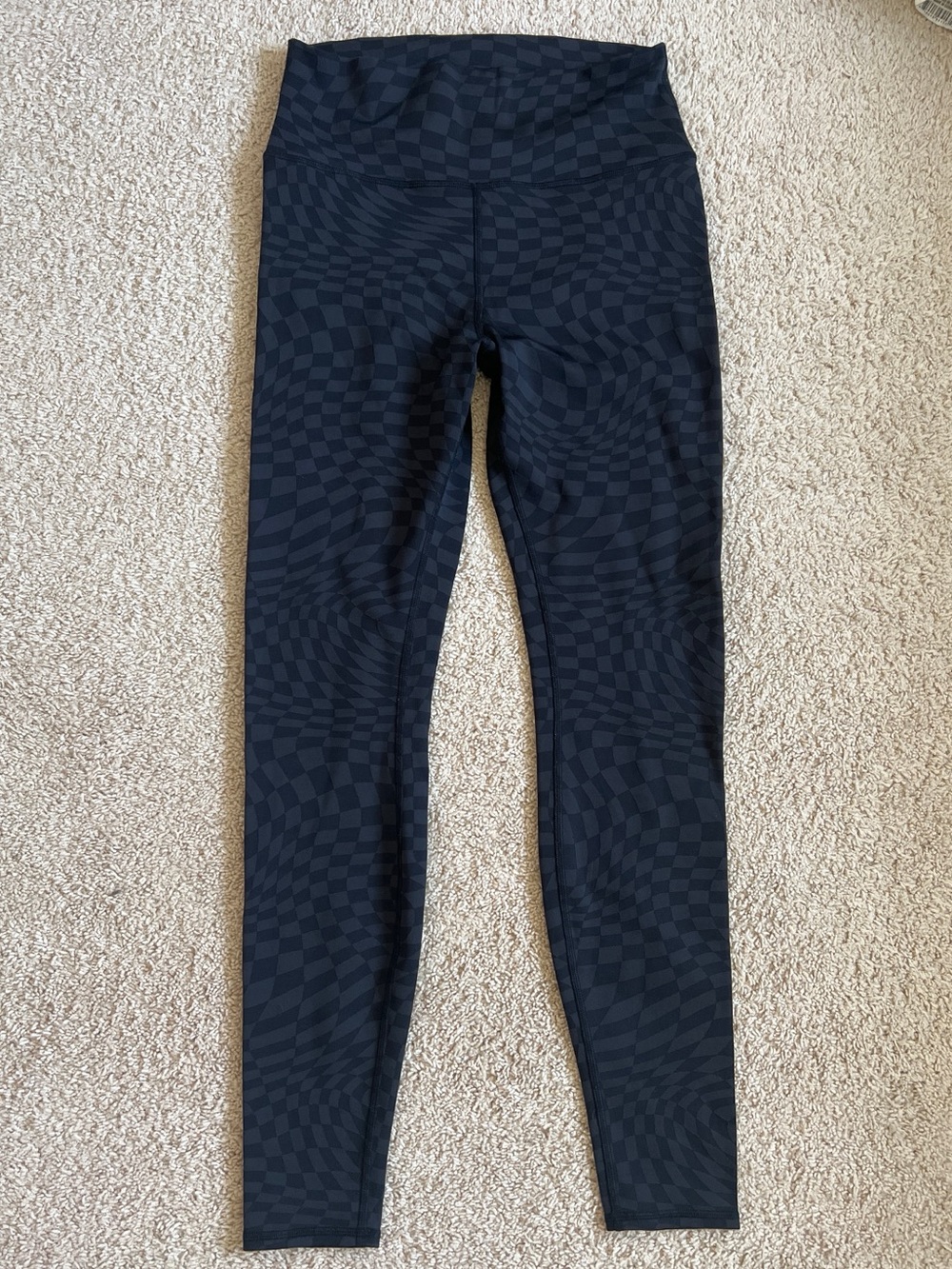 Alo Yoga Jacquard checker high waist leggings 28” inseam size Medium
